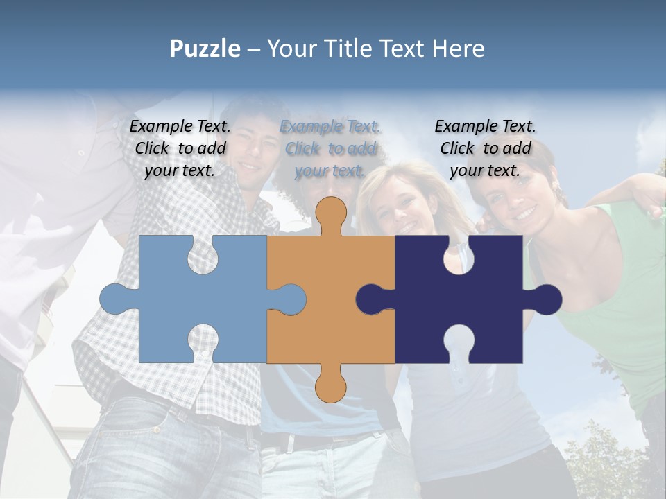 A Group Of People Standing Next To Each Other PowerPoint Template