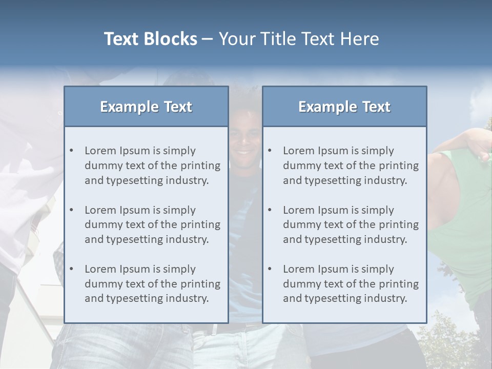 A Group Of People Standing Next To Each Other PowerPoint Template