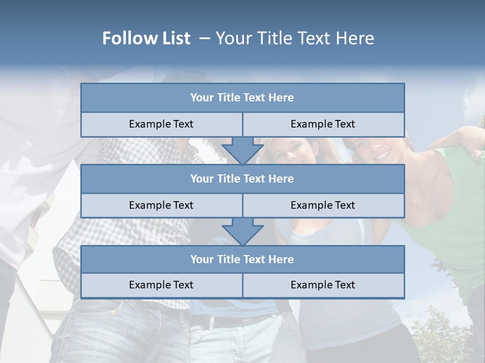 A Group Of People Standing Next To Each Other PowerPoint Template