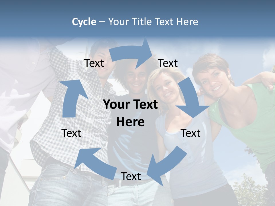 A Group Of People Standing Next To Each Other PowerPoint Template