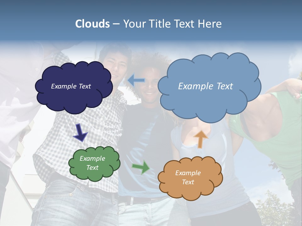 A Group Of People Standing Next To Each Other PowerPoint Template