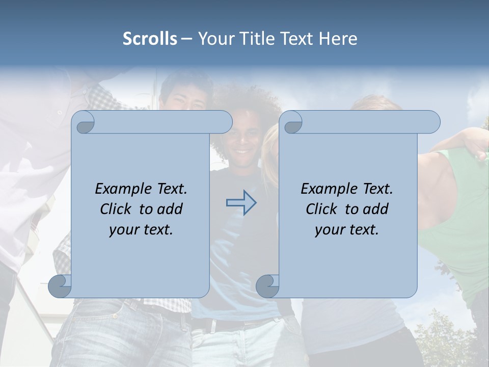 A Group Of People Standing Next To Each Other PowerPoint Template