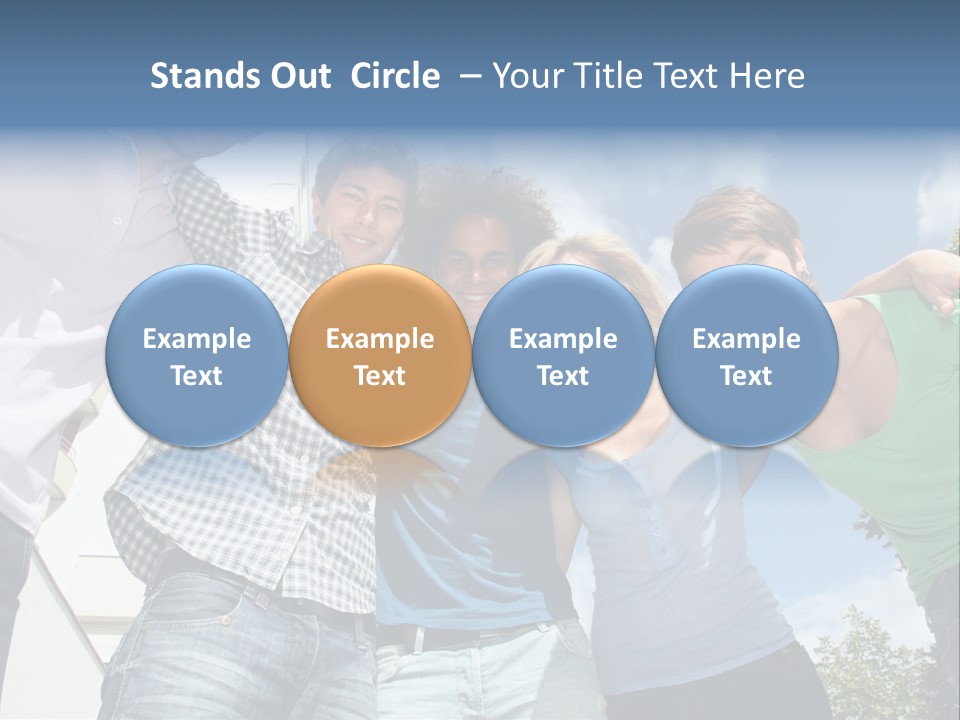 A Group Of People Standing Next To Each Other PowerPoint Template