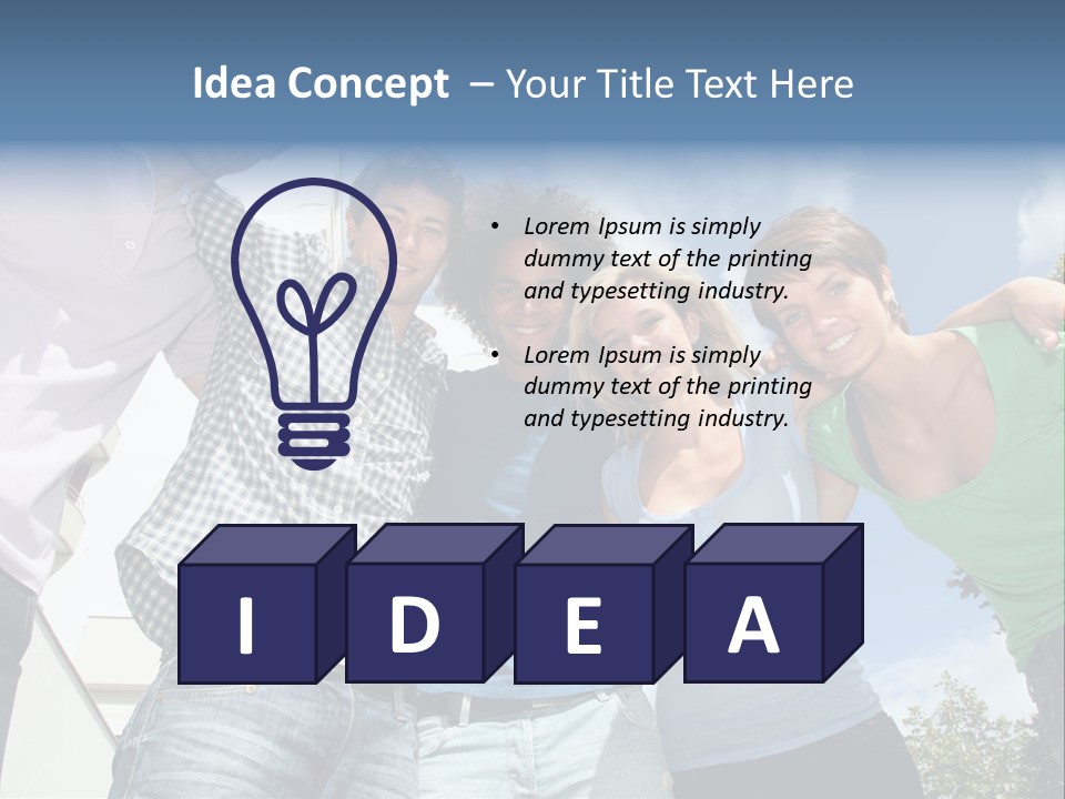 A Group Of People Standing Next To Each Other PowerPoint Template