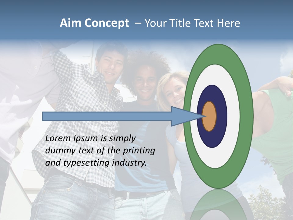 A Group Of People Standing Next To Each Other PowerPoint Template