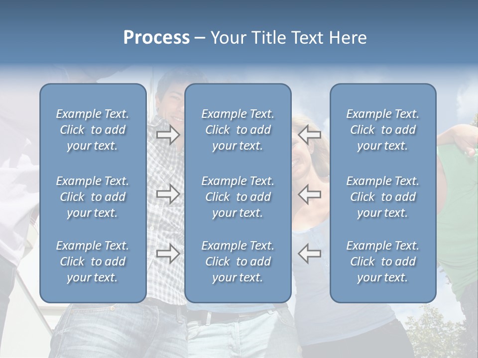 A Group Of People Standing Next To Each Other PowerPoint Template