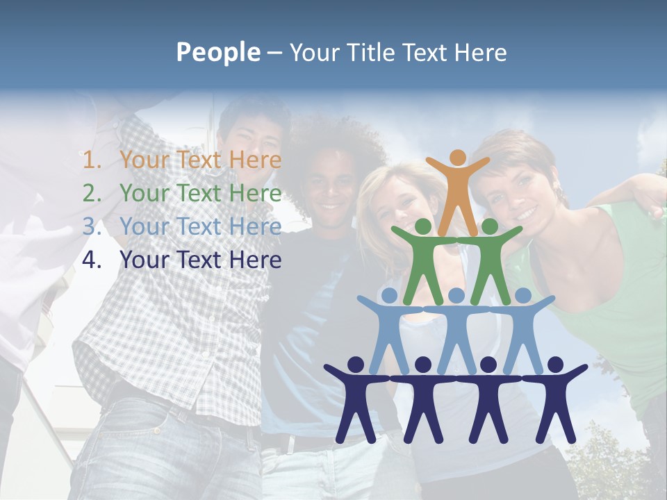 A Group Of People Standing Next To Each Other PowerPoint Template