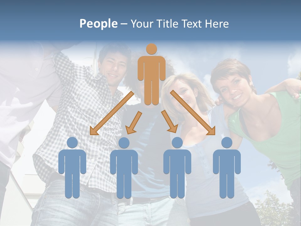 A Group Of People Standing Next To Each Other PowerPoint Template