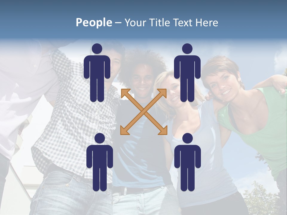A Group Of People Standing Next To Each Other PowerPoint Template