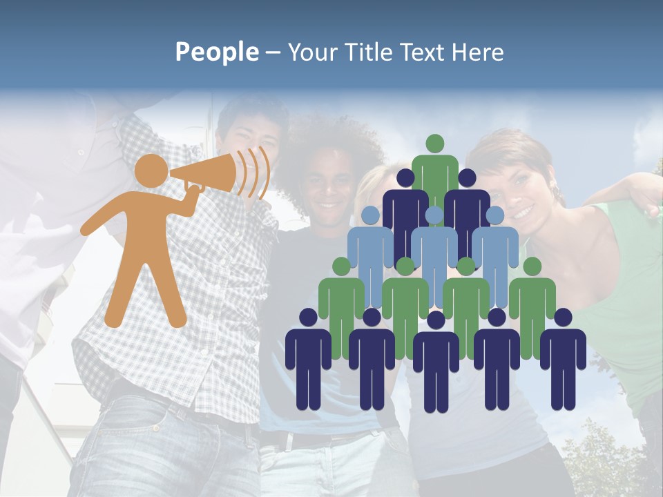 A Group Of People Standing Next To Each Other PowerPoint Template