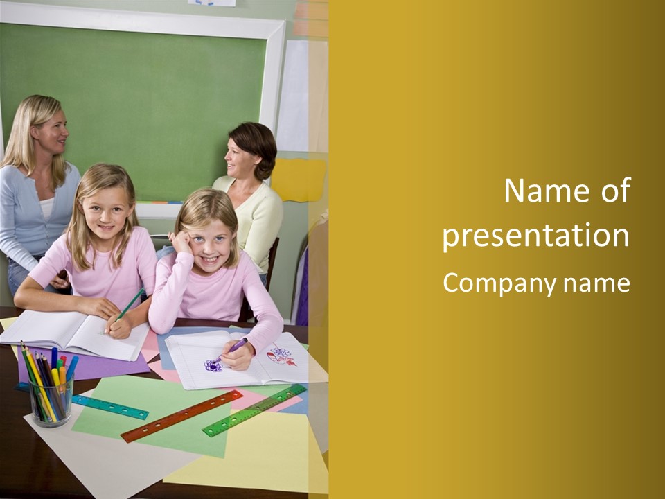 Education Children Smiling PowerPoint Template