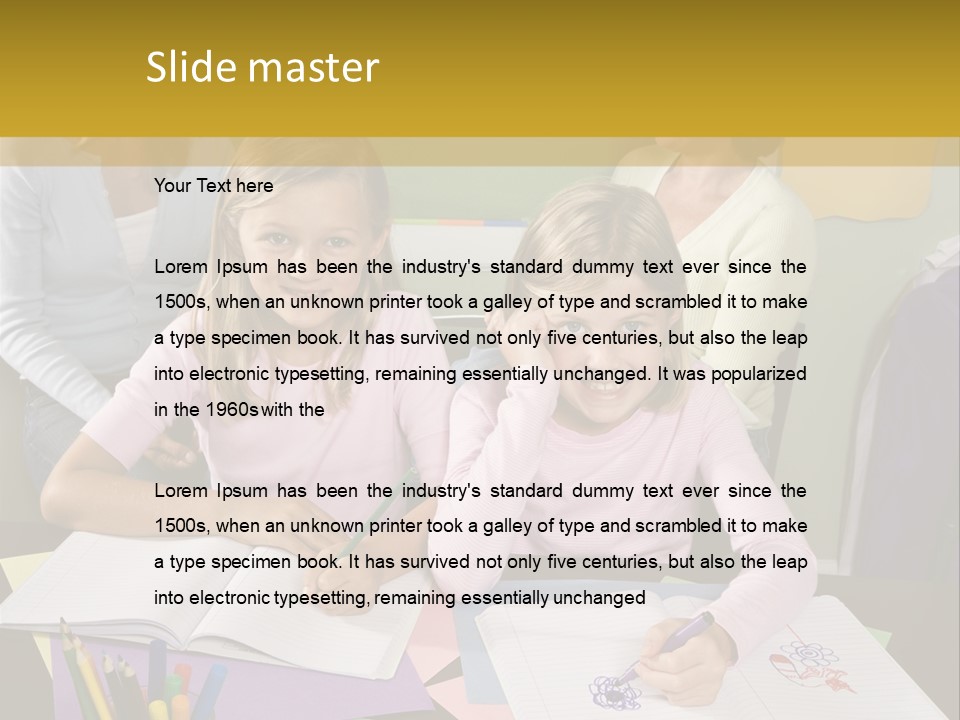 Education Children Smiling PowerPoint Template