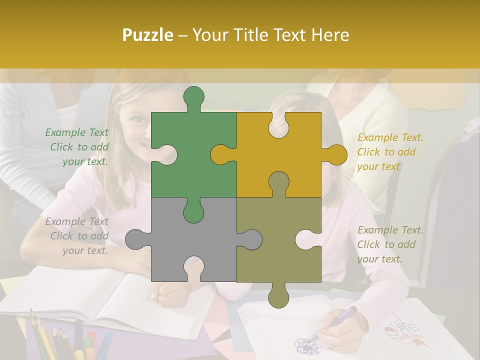 Education Children Smiling PowerPoint Template