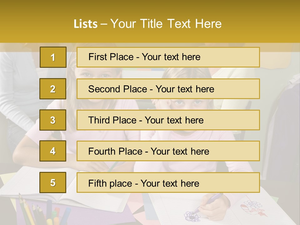 Education Children Smiling PowerPoint Template