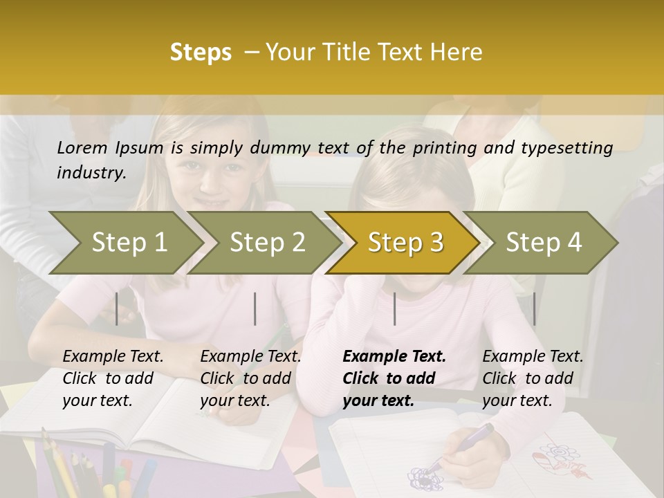 Education Children Smiling PowerPoint Template