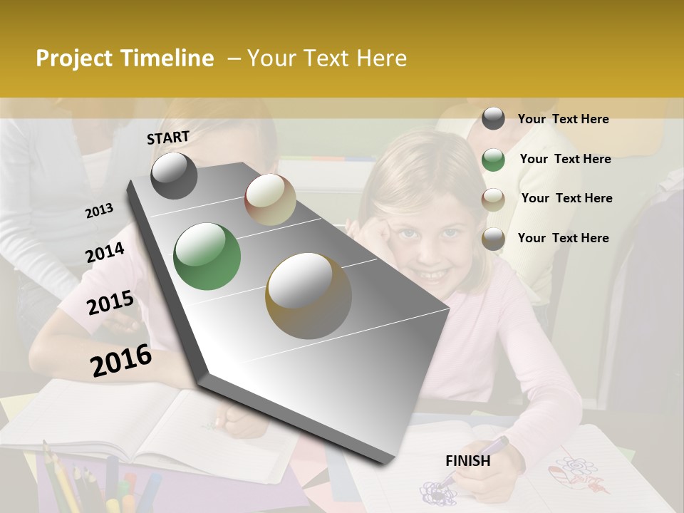 Education Children Smiling PowerPoint Template