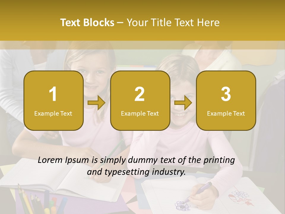 Education Children Smiling PowerPoint Template