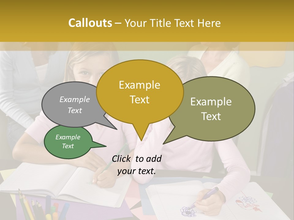 Education Children Smiling PowerPoint Template