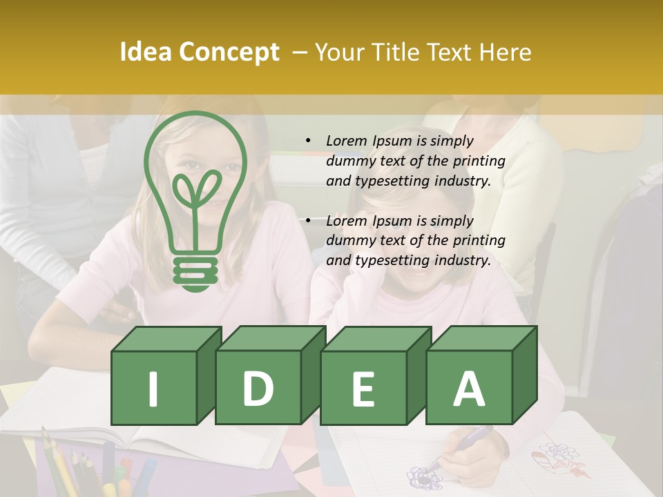 Education Children Smiling PowerPoint Template