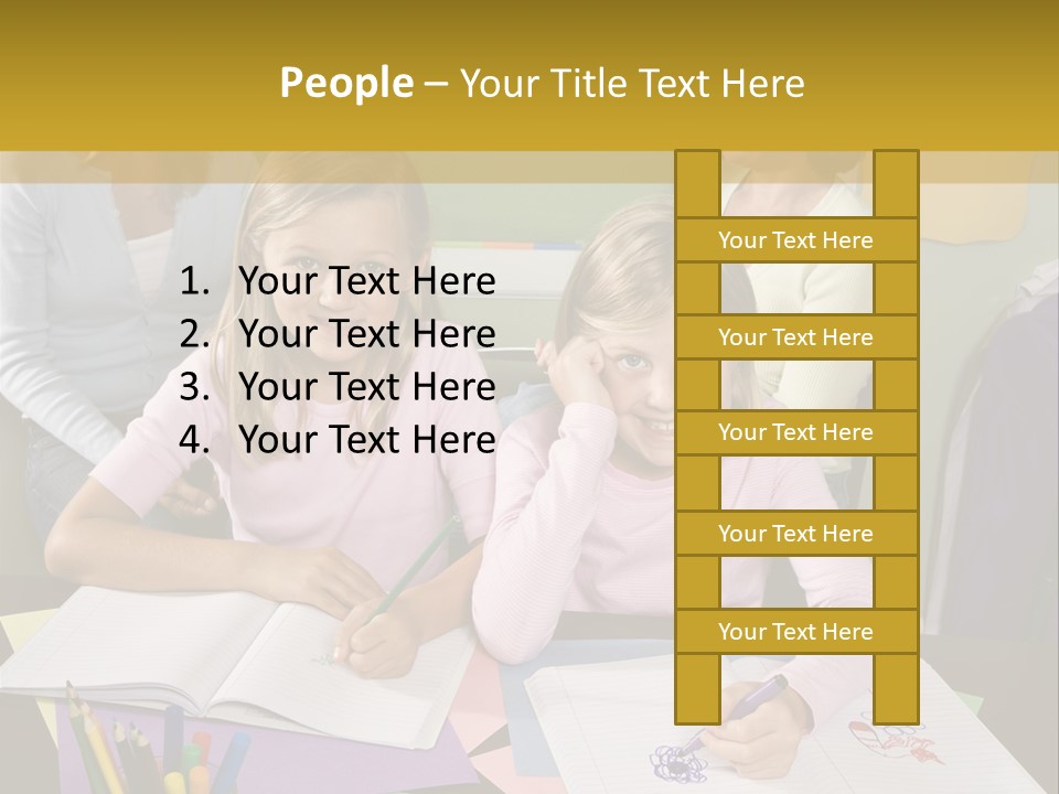 Education Children Smiling PowerPoint Template