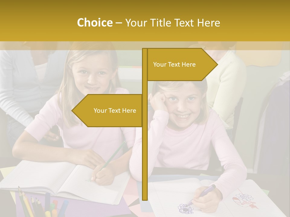 Education Children Smiling PowerPoint Template