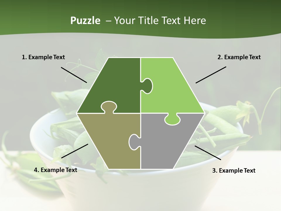 Freshness Pea Leaf PowerPoint Template