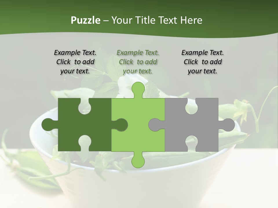 Freshness Pea Leaf PowerPoint Template