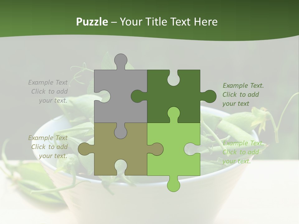 Freshness Pea Leaf PowerPoint Template