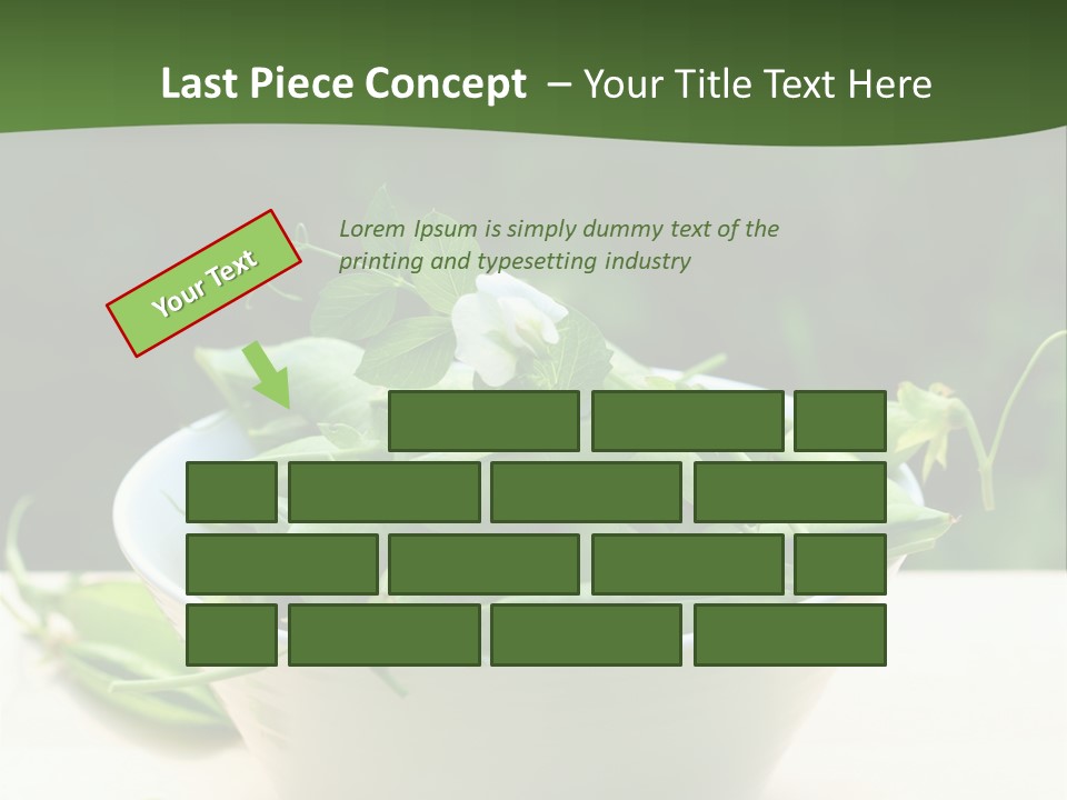 Freshness Pea Leaf PowerPoint Template