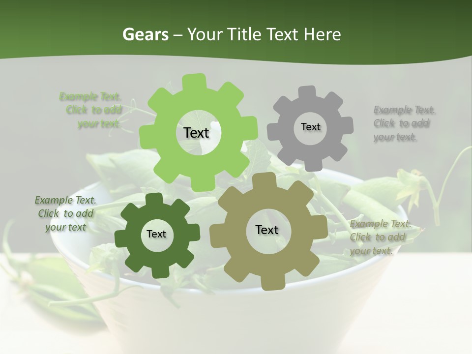 Freshness Pea Leaf PowerPoint Template