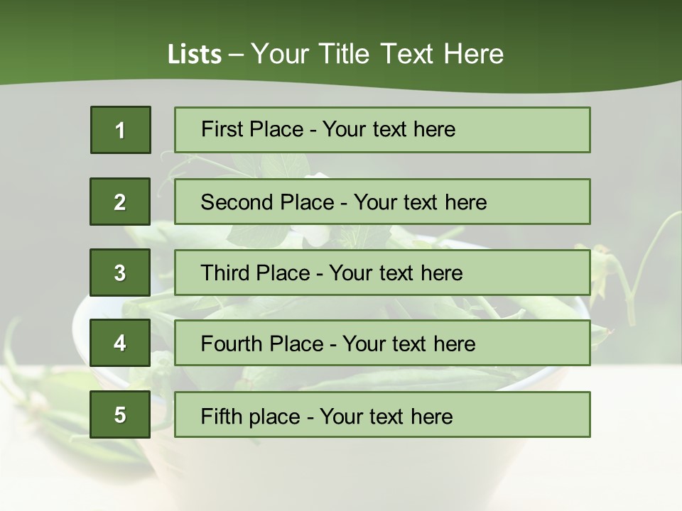 Freshness Pea Leaf PowerPoint Template