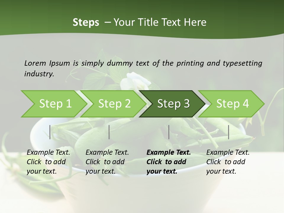 Freshness Pea Leaf PowerPoint Template