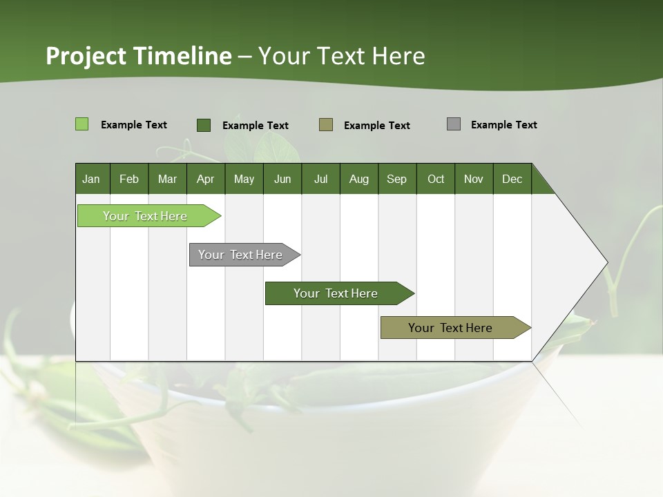 Freshness Pea Leaf PowerPoint Template