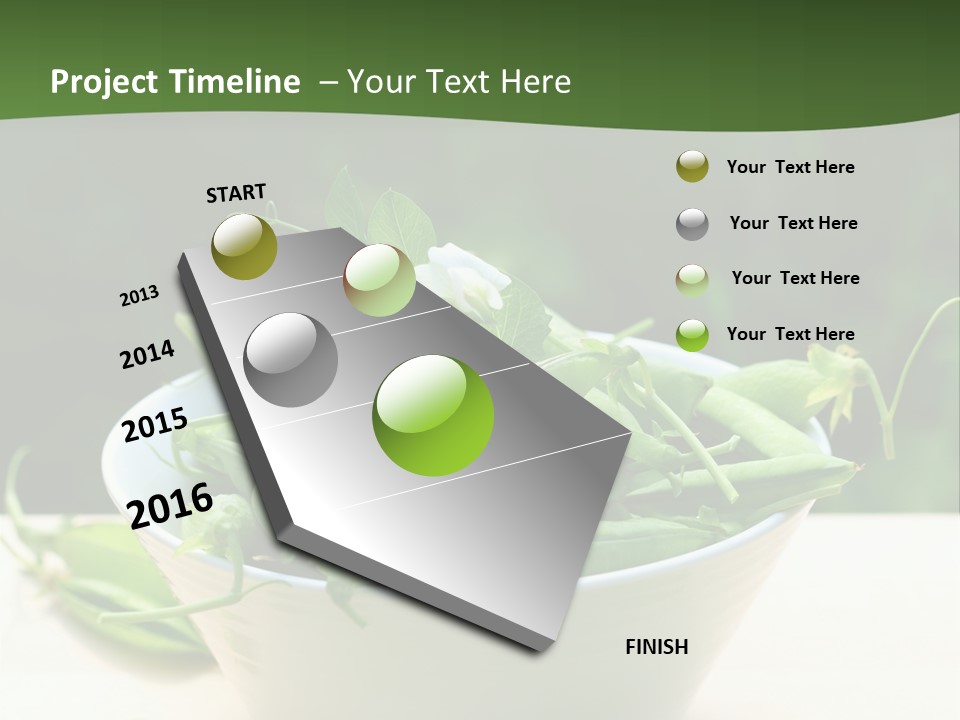 Freshness Pea Leaf PowerPoint Template
