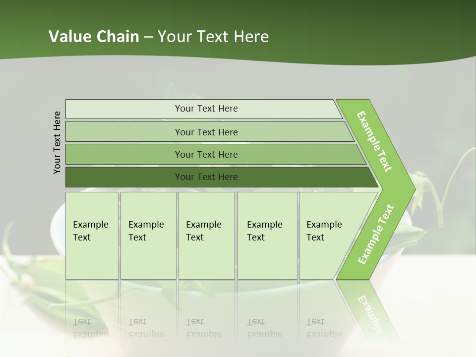 Freshness Pea Leaf PowerPoint Template