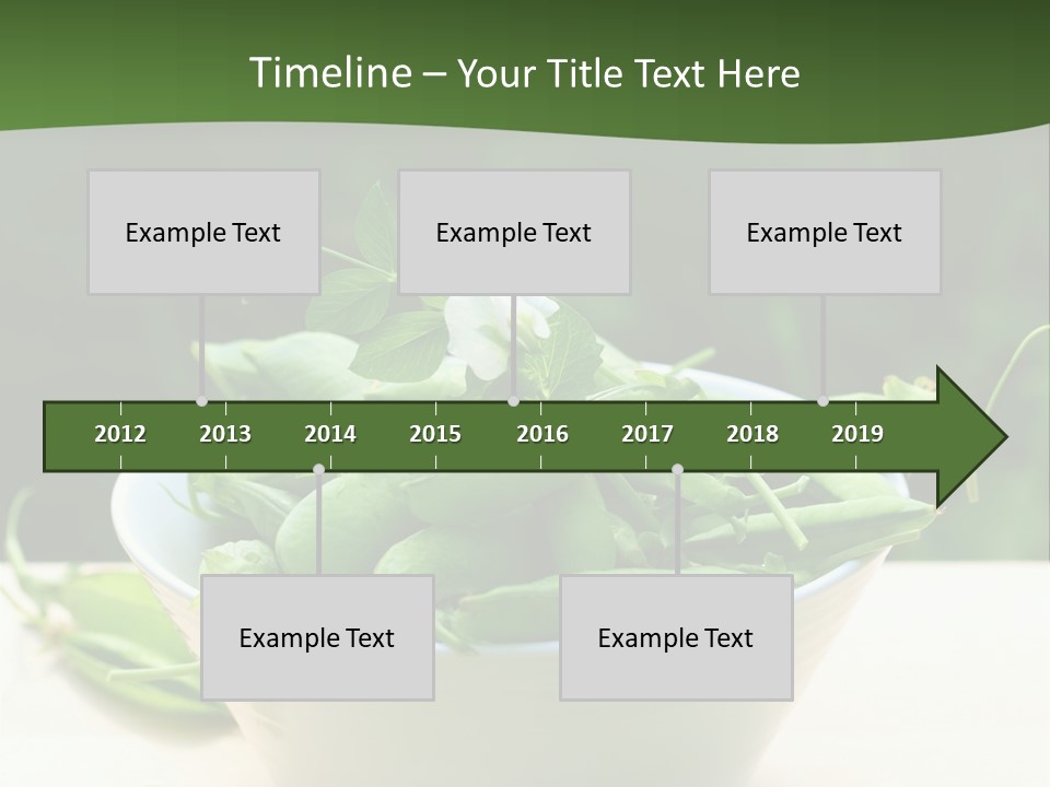 Freshness Pea Leaf PowerPoint Template