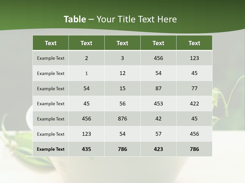 Freshness Pea Leaf PowerPoint Template