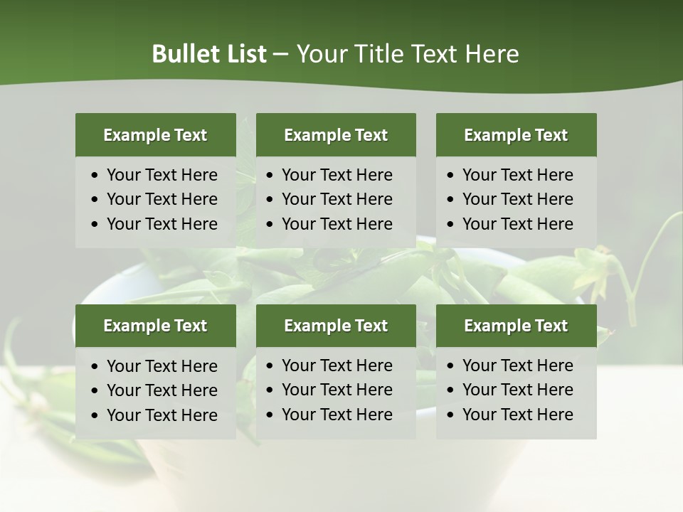 Freshness Pea Leaf PowerPoint Template