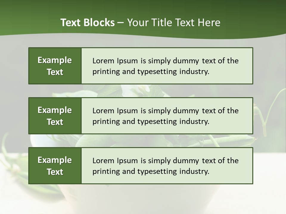 Freshness Pea Leaf PowerPoint Template