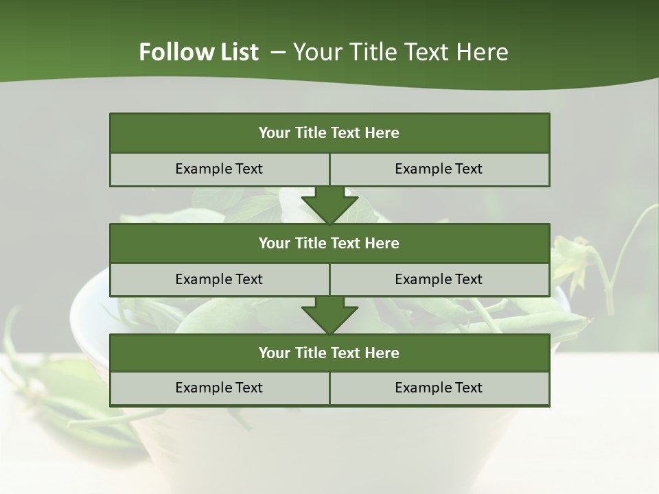 Freshness Pea Leaf PowerPoint Template