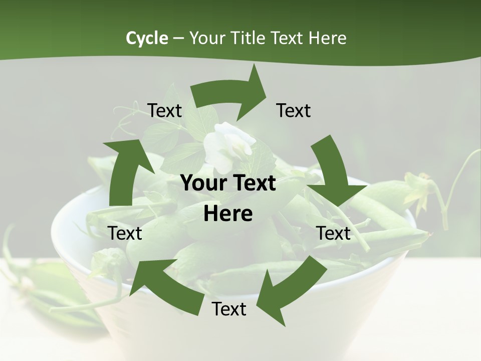Freshness Pea Leaf PowerPoint Template
