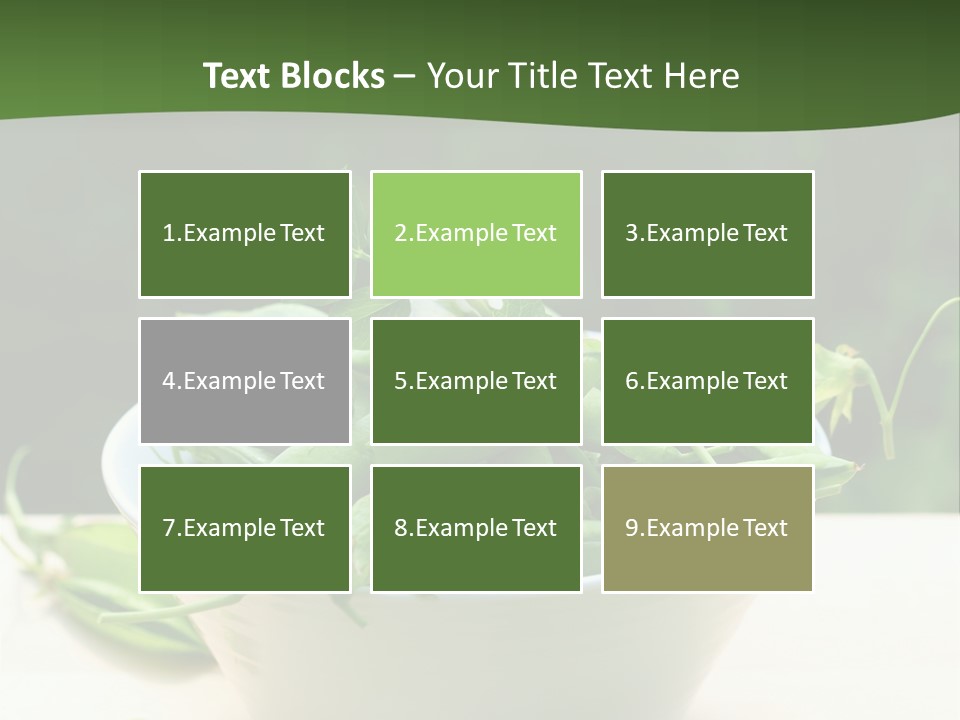 Freshness Pea Leaf PowerPoint Template