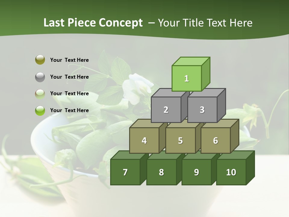 Freshness Pea Leaf PowerPoint Template