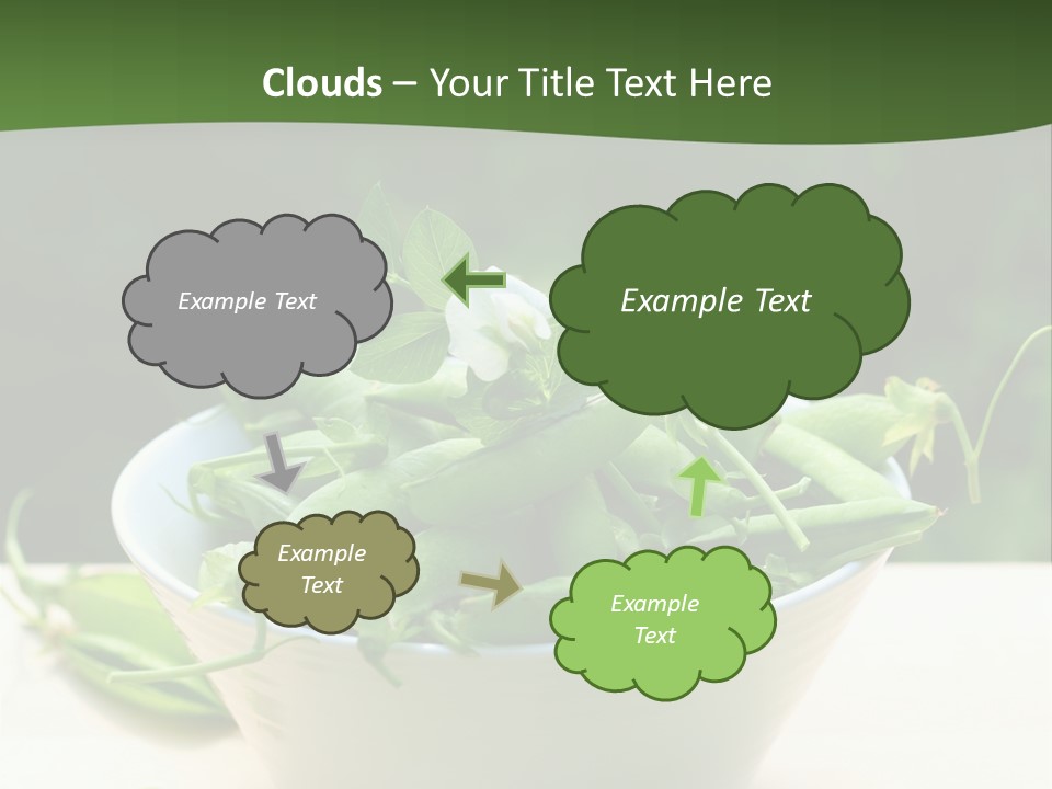 Freshness Pea Leaf PowerPoint Template