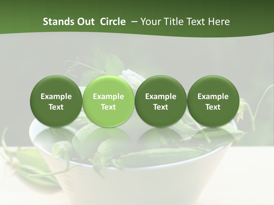 Freshness Pea Leaf PowerPoint Template