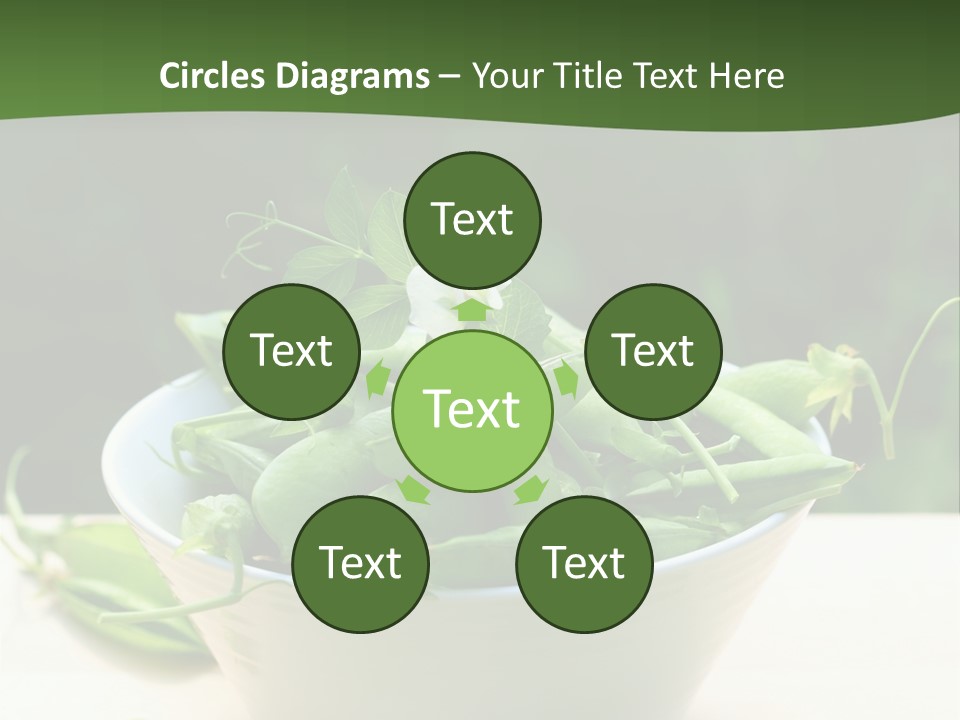 Freshness Pea Leaf PowerPoint Template