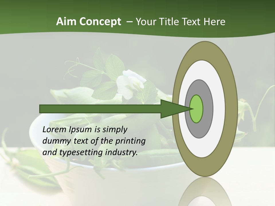 Freshness Pea Leaf PowerPoint Template