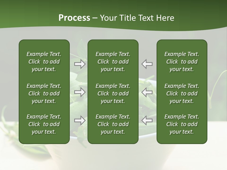 Freshness Pea Leaf PowerPoint Template