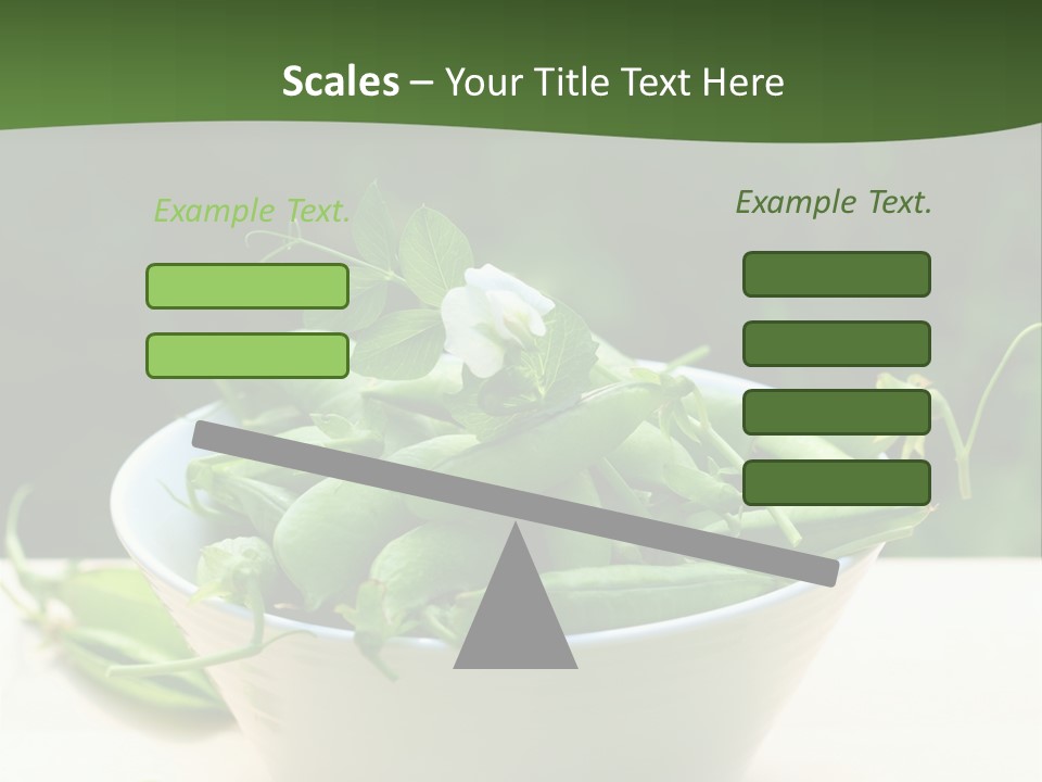 Freshness Pea Leaf PowerPoint Template