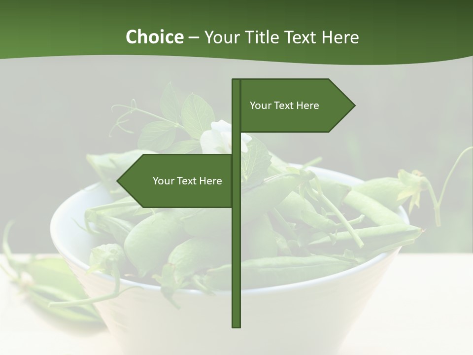 Freshness Pea Leaf PowerPoint Template